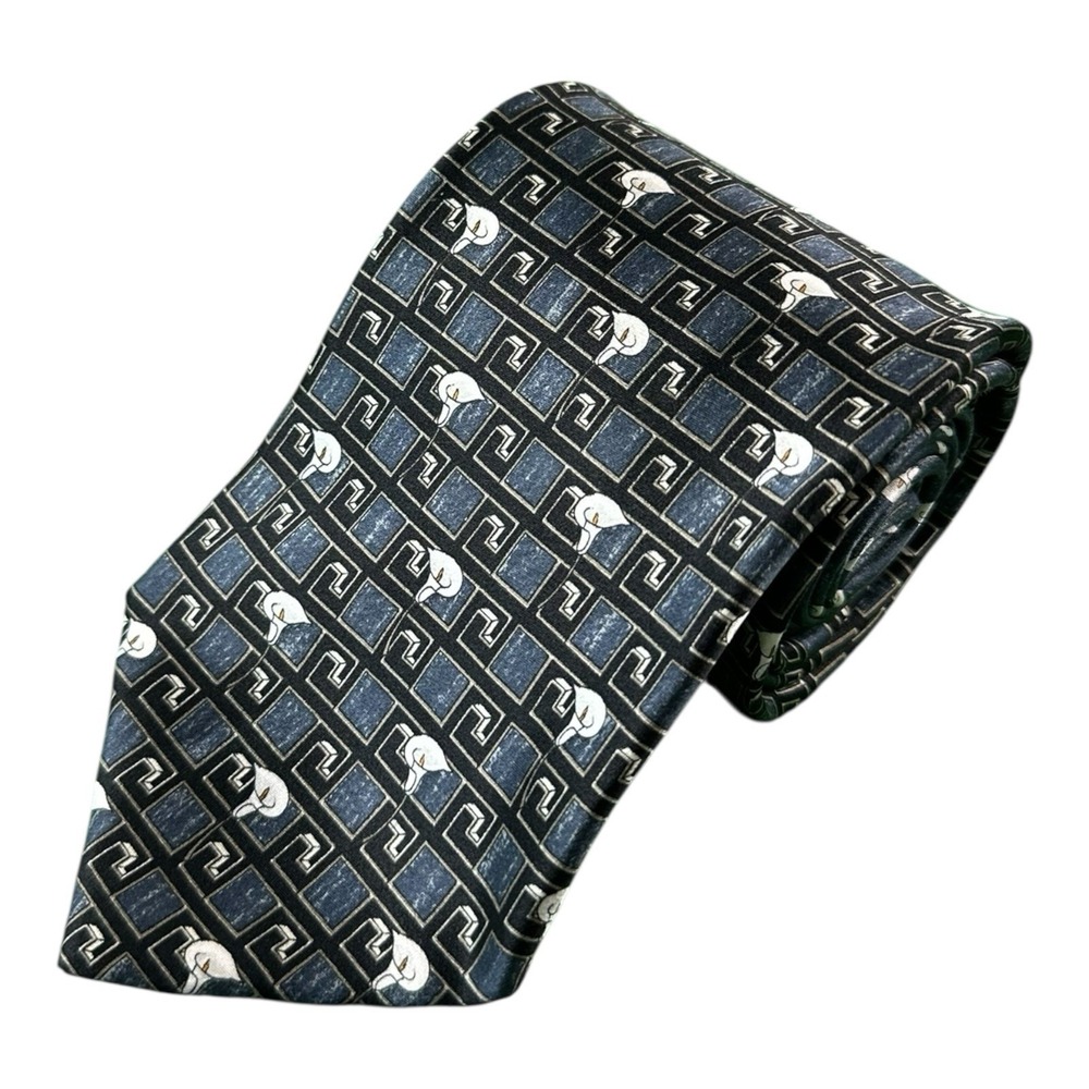 Gianni Versace Baroque Water Lilly Pure Silk Men's Tie 3.5 Inch Width